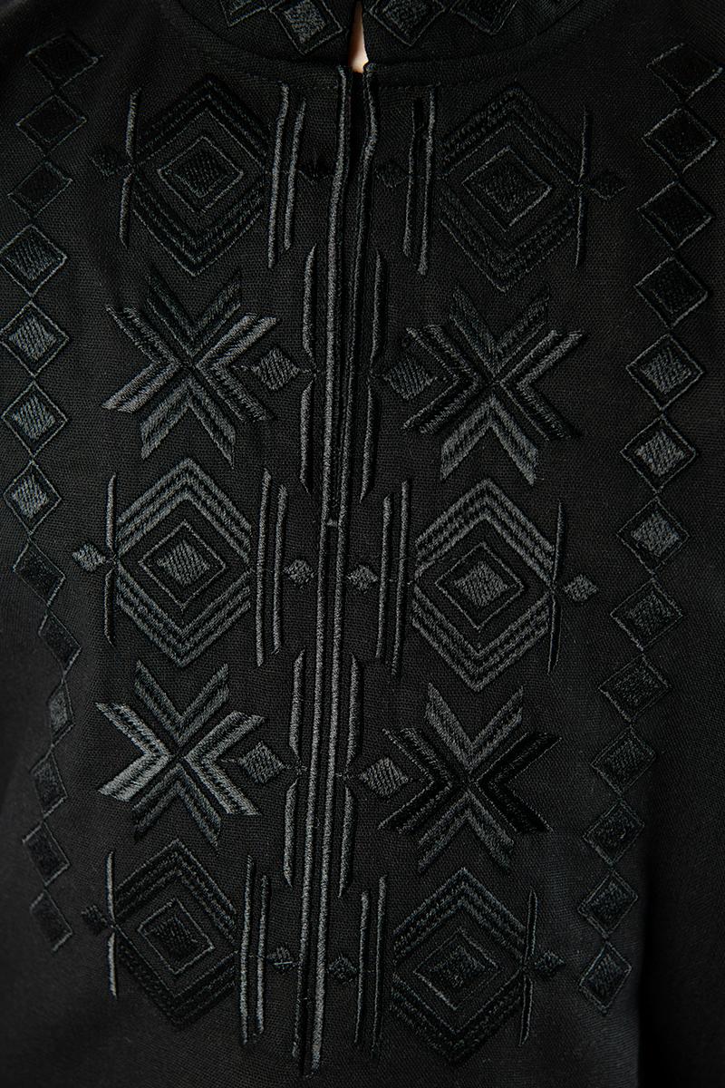 Вышиванка для мальчиков, черная 210522193-002