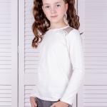 Блуза шкільна для дівчаток, біла 010388111-000