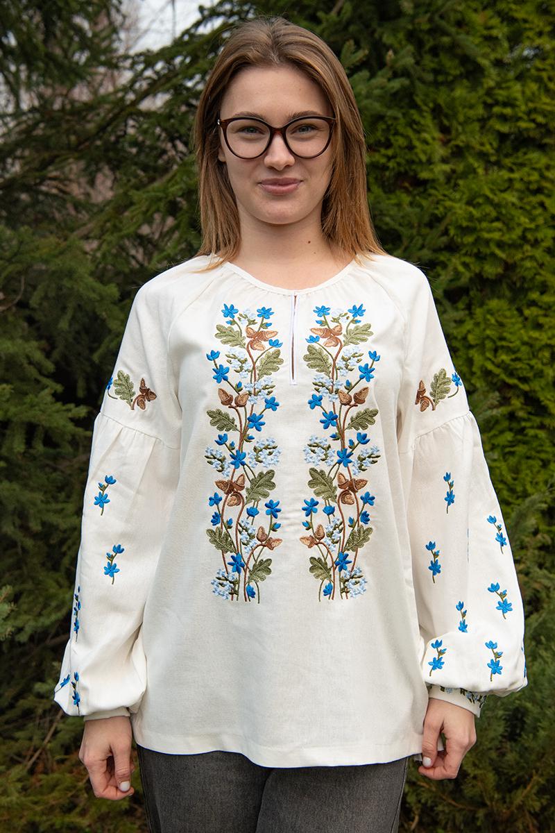 Вышиванка женская, молочная 301060193-035