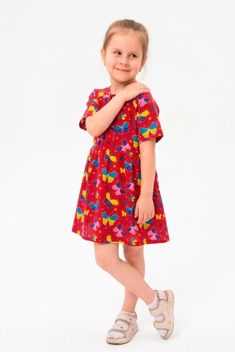 Платье для девочек, красное 180690146-007