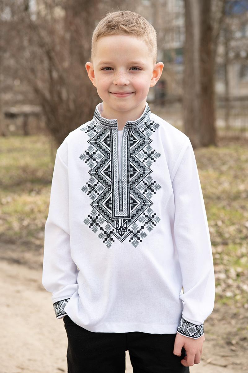 Вишиванка для хлопчиків, біла 210529193-001