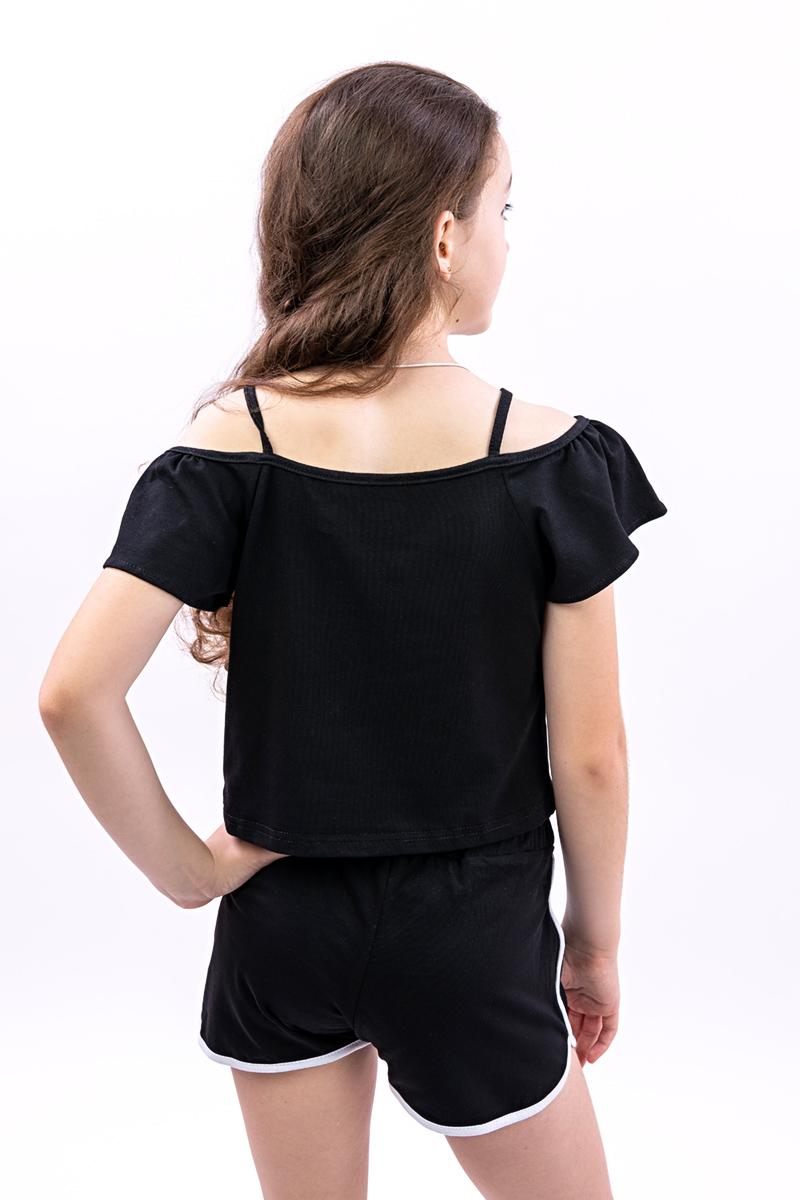 Блуза для дівчаток підлітків Likee, чорна 010397111-002