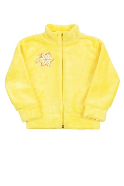 Куртка детская с вышивкой, лимонная 050245504-013