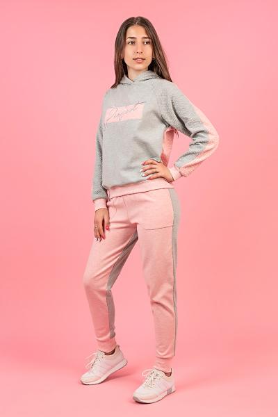 Комплект жіночий з брюками, рожевий 360960314-005