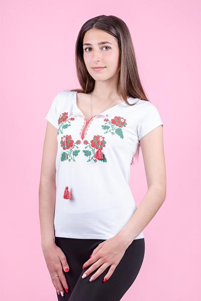 Вишиванка жіноча, біла 300999111001(18)