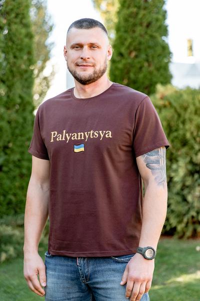 Футболка с вышивкой Palyanytsya, коричневая 480805111-610