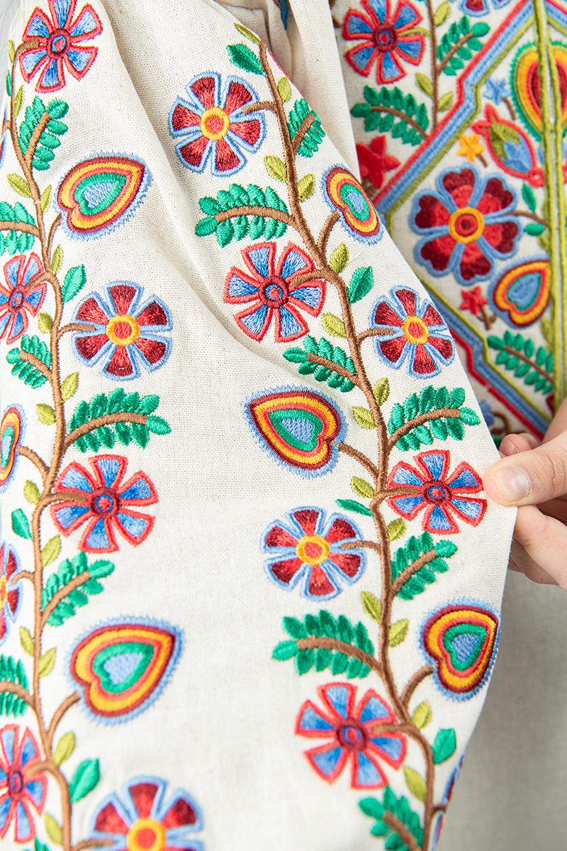 Вышиванка для девочек, натуральная 010439193-333