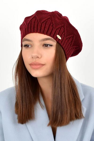Берет женский, бордовый 041210-039