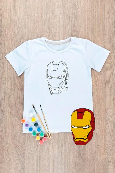 Футболка-раскраска детская ЖЕЛЕЗНЫЙ ЧЕЛОВЕК, 260315111-026