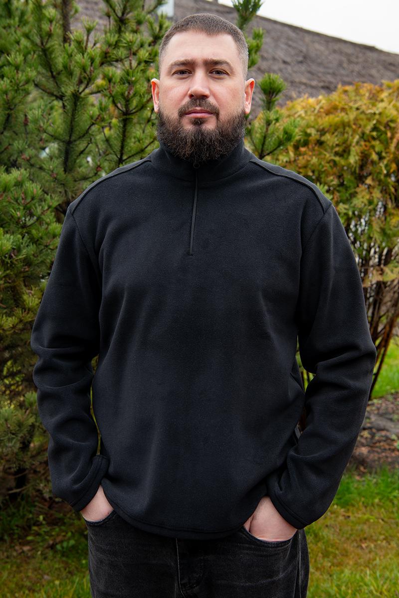 Флисовая кофта мужская, черная 480925903-002