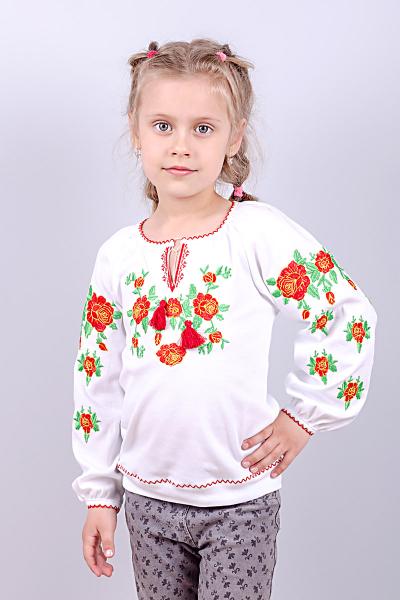 Вышиванка детская для девочек, белая 010561304(2)