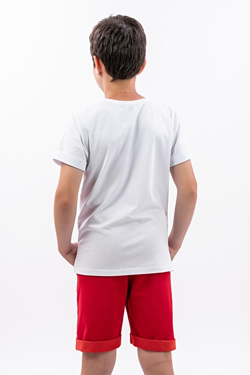 Костюм для мальчика футболка и шорты, красный 080470170-007