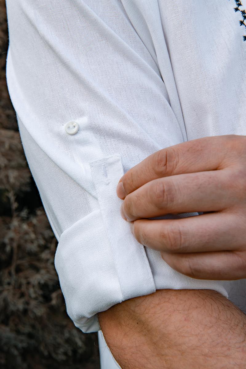 Рубашка-вышиванка мужская, белая 470108193-001