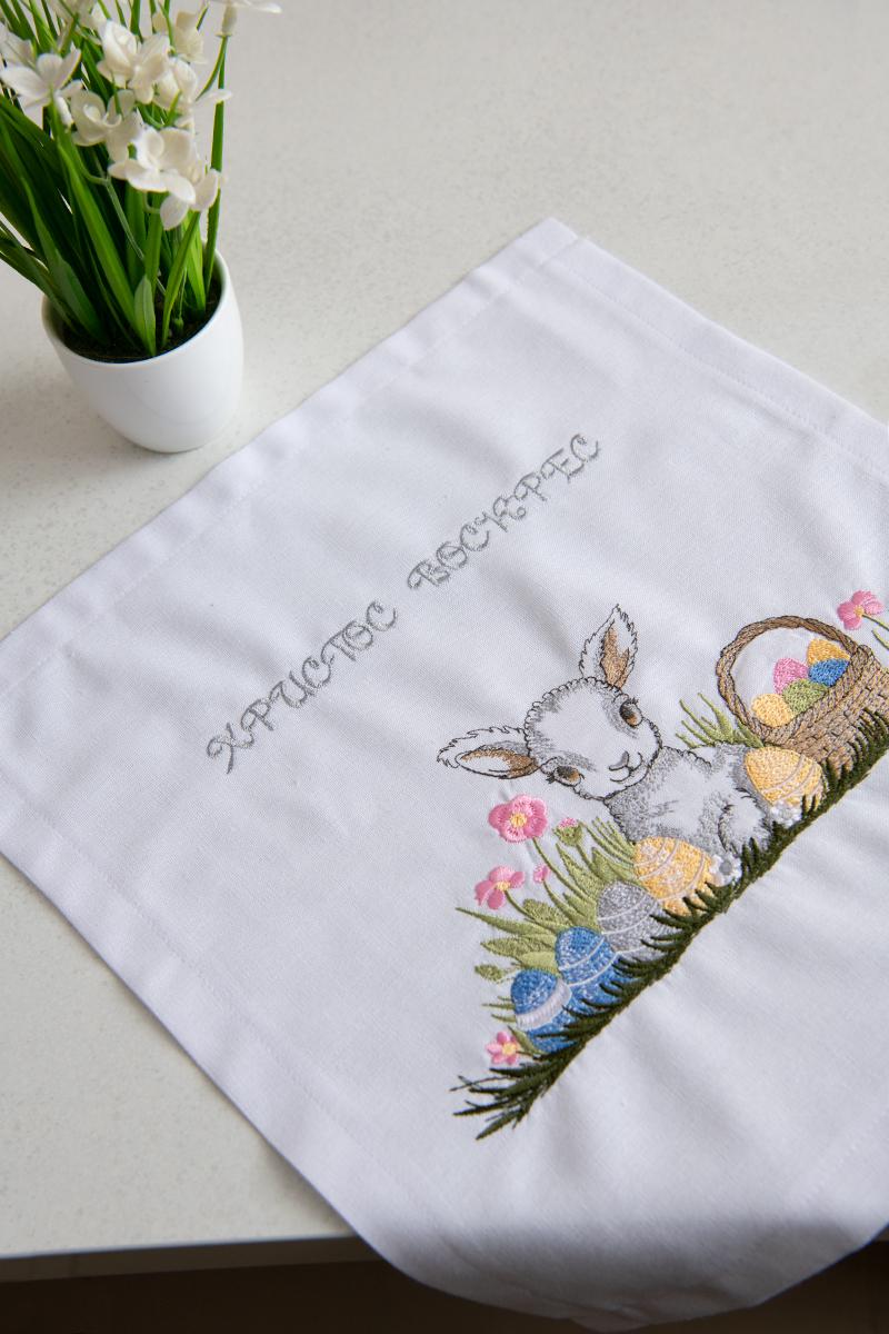 Серветка пасхальна, біла 150208193-001