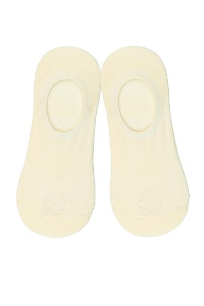 Носки-следы женские, молочные 600200150-035