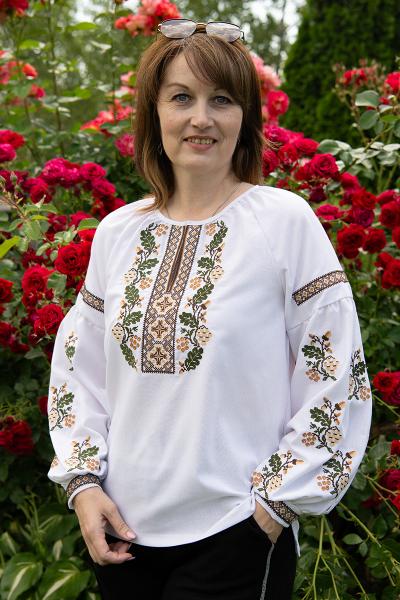 Вишиванка жіноча, біла 301053193-001