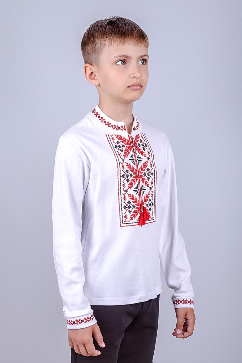 Вишиванка дитяча, біла з червоною вишивкою 210476303-198