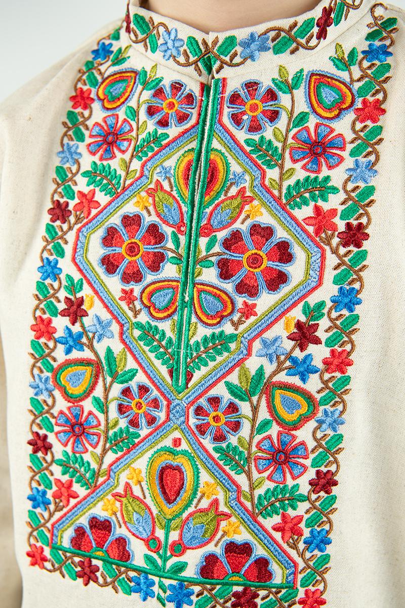 Вышиванка для мальчиков, натуральная 210528193-333