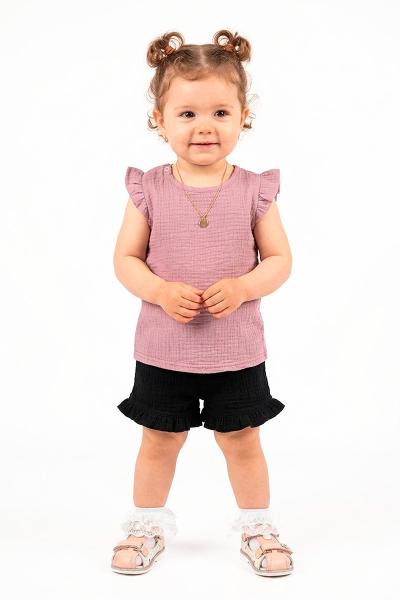 Комплект для дівчинки, попелясто-рожевий 070426194-303