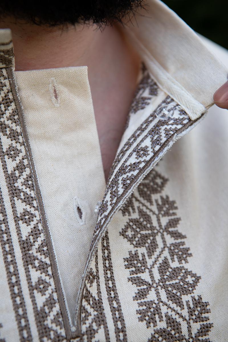 Вышиванка мужская, светло-бежевая 470143193-045