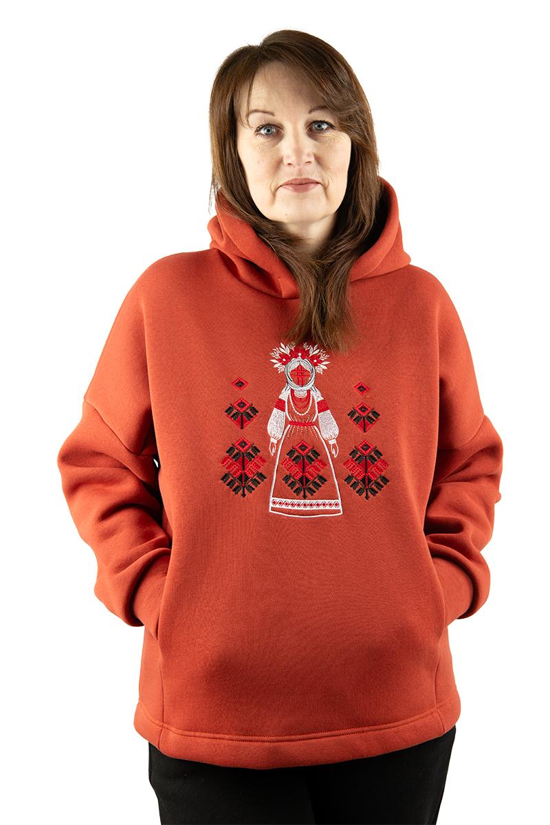 Жіночий худі, теракотовий 400822204-301