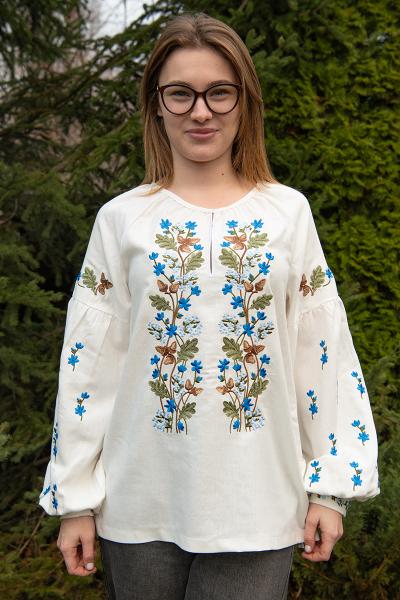 Вишиванка жіноча, молочна 301060193-035