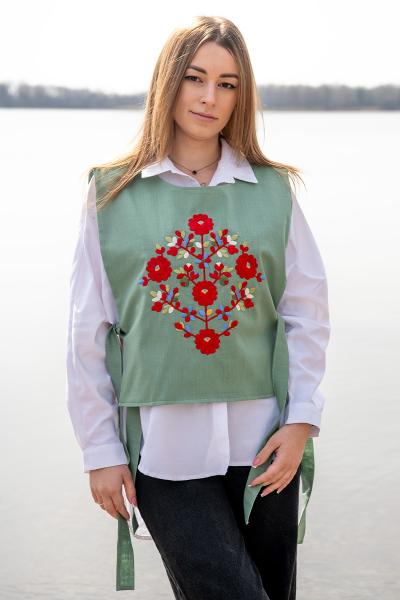 Вишита жилетка, ментолова 400670193-037