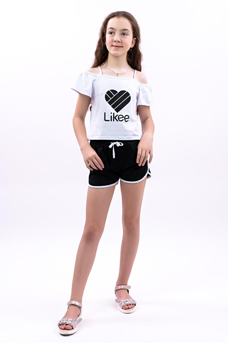 Блуза для дівчаток підлітків Likee', біла 010397111-001