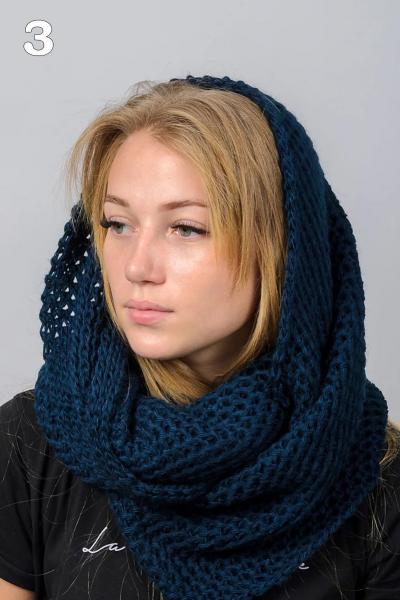 Снуд-шарф, темно-синий 041018-040