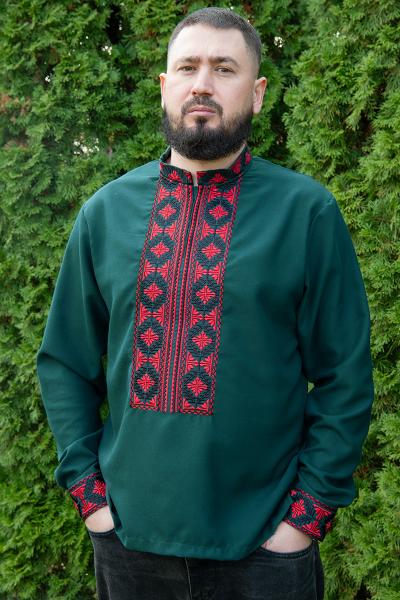 Вишиванка чоловіча, смарагдова 470147193-047