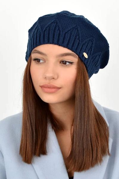 Берет женский, темно-синий 041210-040