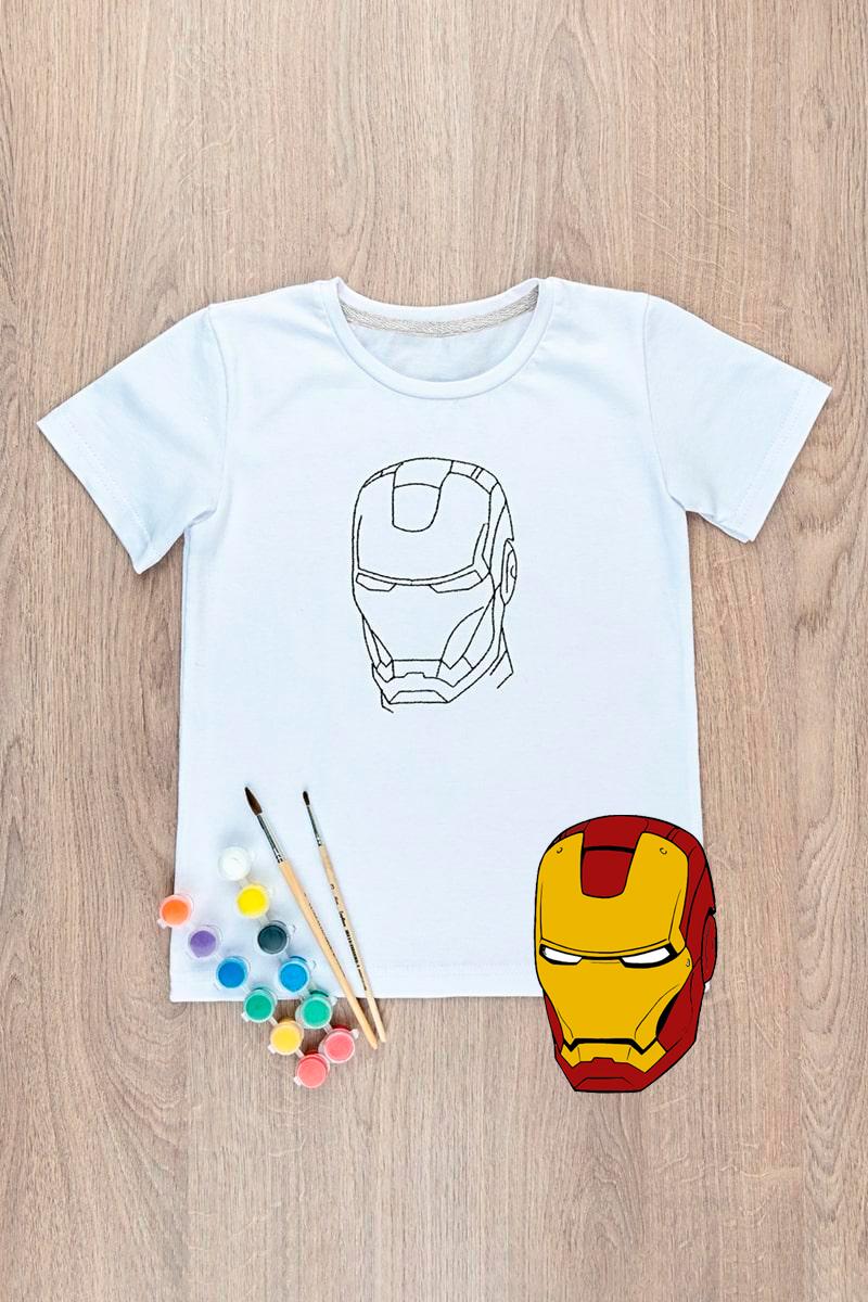 Футболка-раскраска детская ЖЕЛЕЗНЫЙ ЧЕЛОВЕК, 260315111-026