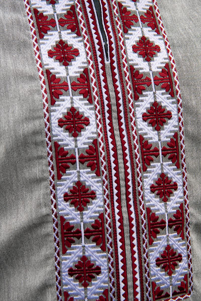 Вишиванка чоловіча, сіра 470148195-023