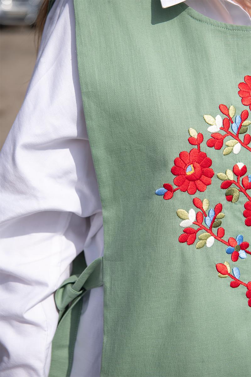 Вишита жилетка, ментолова 400670193-037