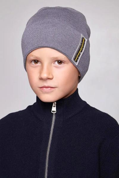 Шапка для мальчика, серая 042150700-023