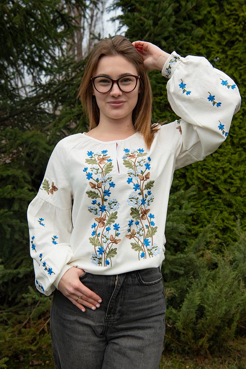 Вышиванка женская, молочная 301060193-035