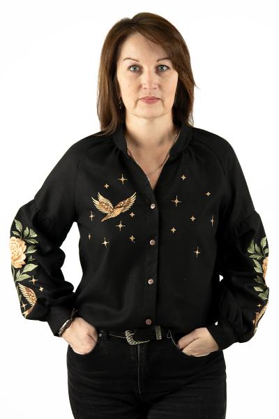 Вышиванка женская, черная 301064193-002