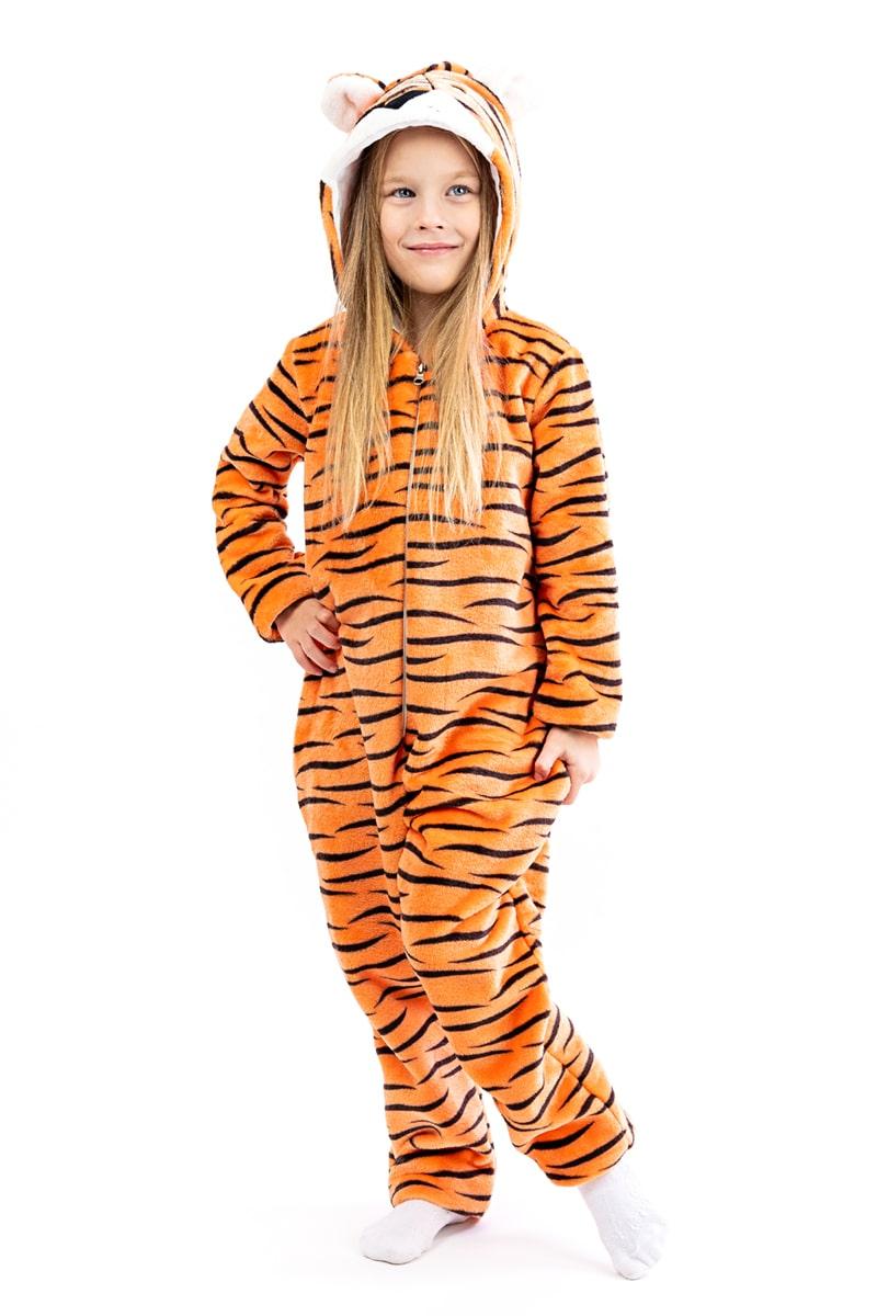 Кигуруми детский и подростковый Тигр, оранжевый 502013505-014