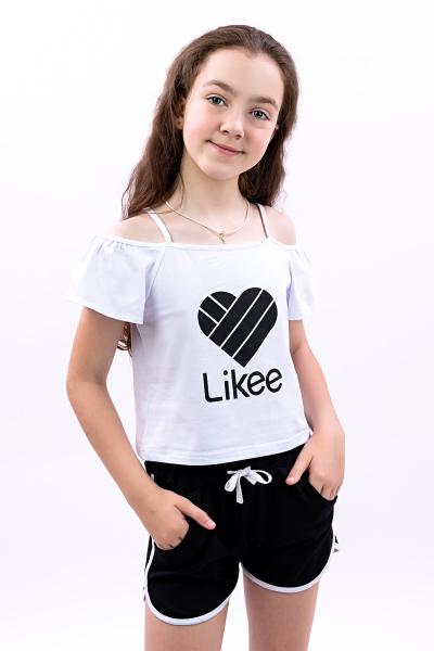 Блуза для девочек подростков Likee, белая 010397111-001