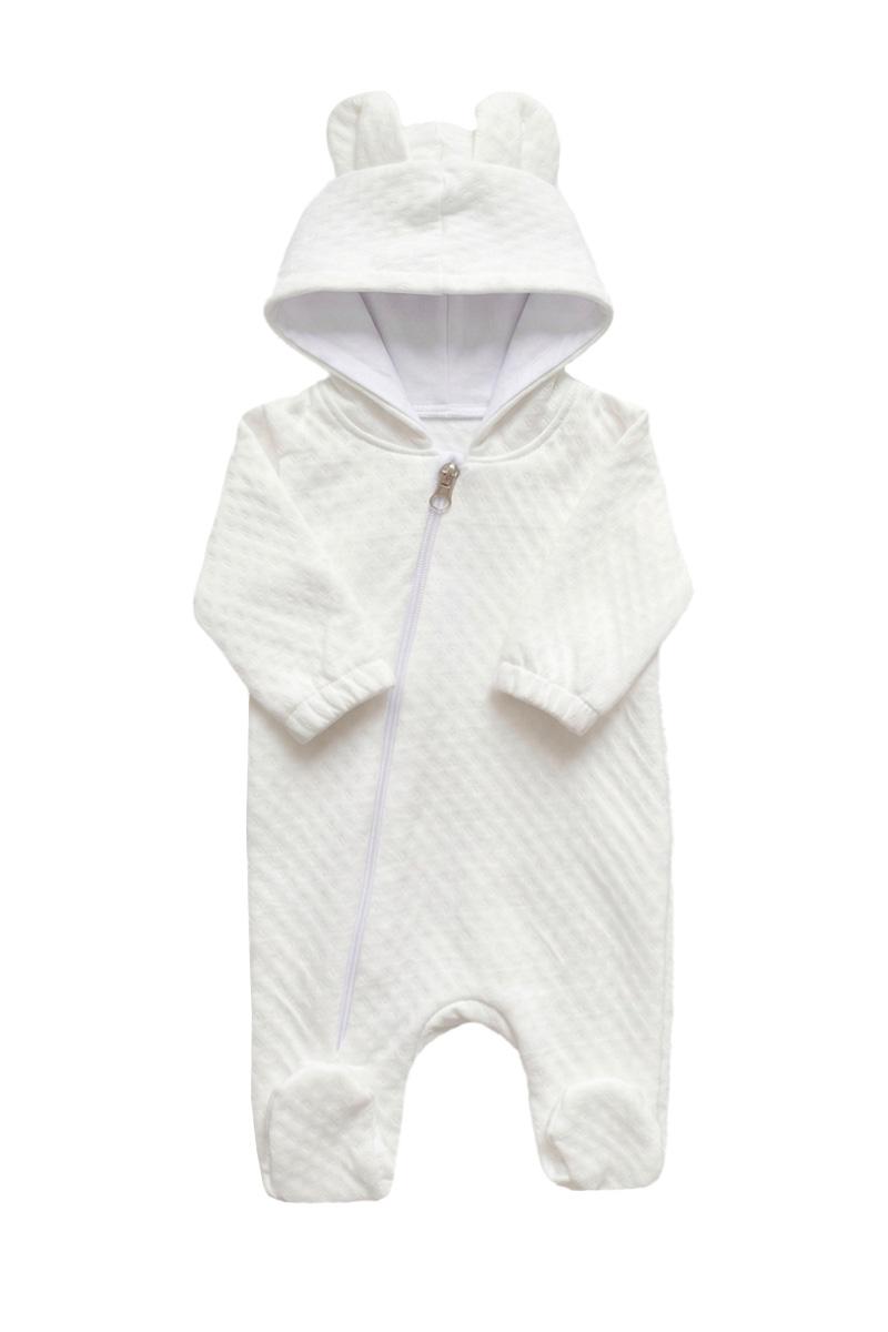 Комбінезон з вушками для малюків, молочний 060307011-035