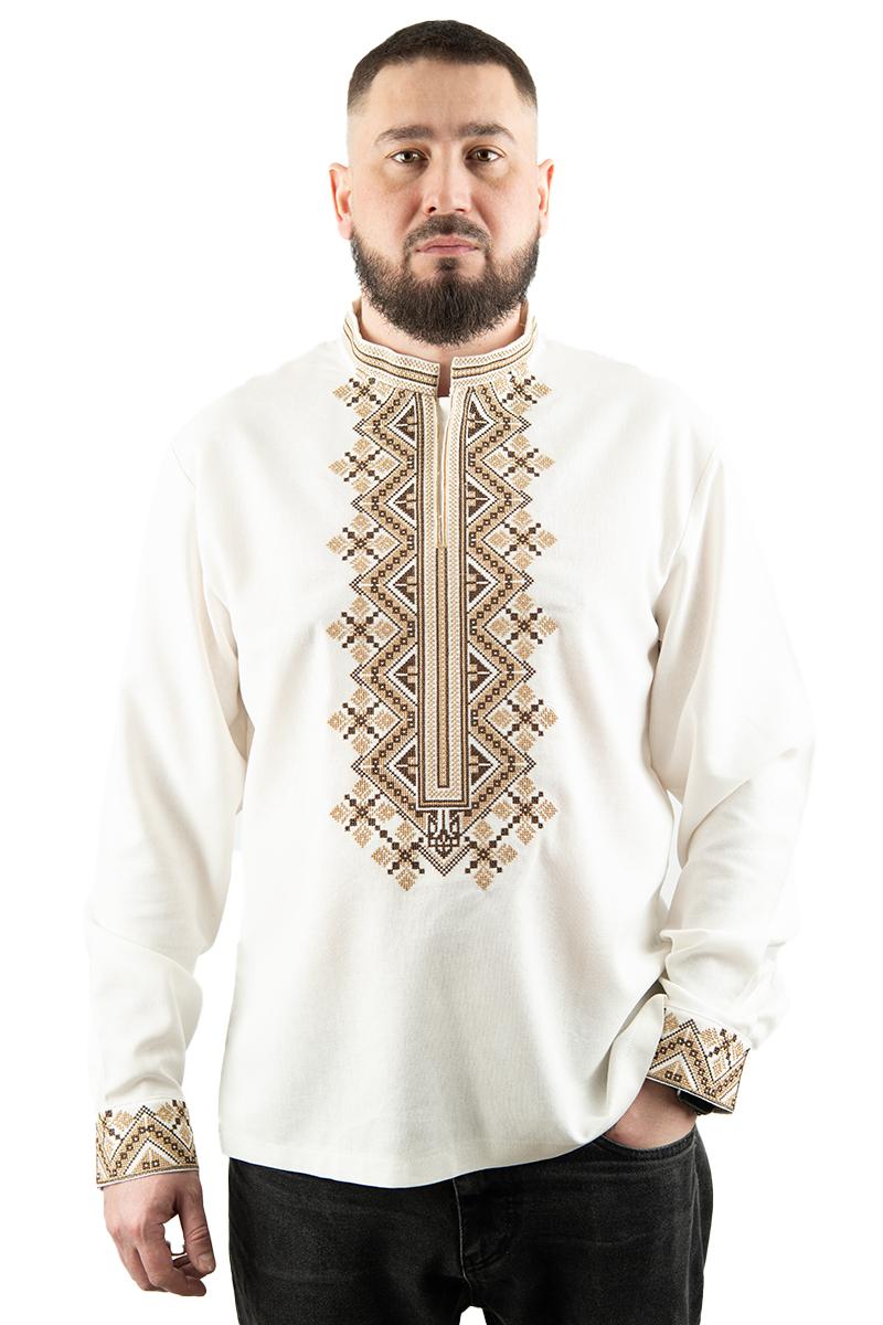 Вышиванка мужская, молочная 470153193-035