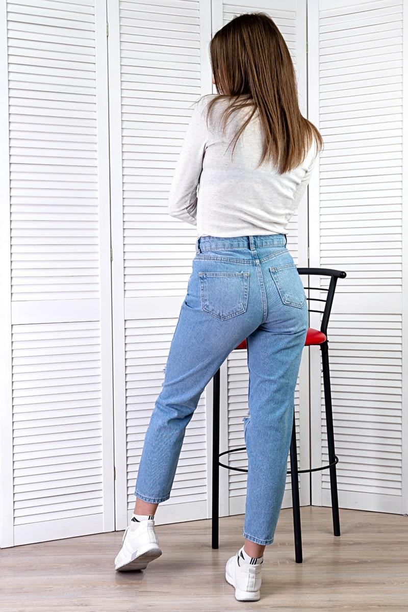 Жіночі джинси МОМ, блакитні 1110404-016
