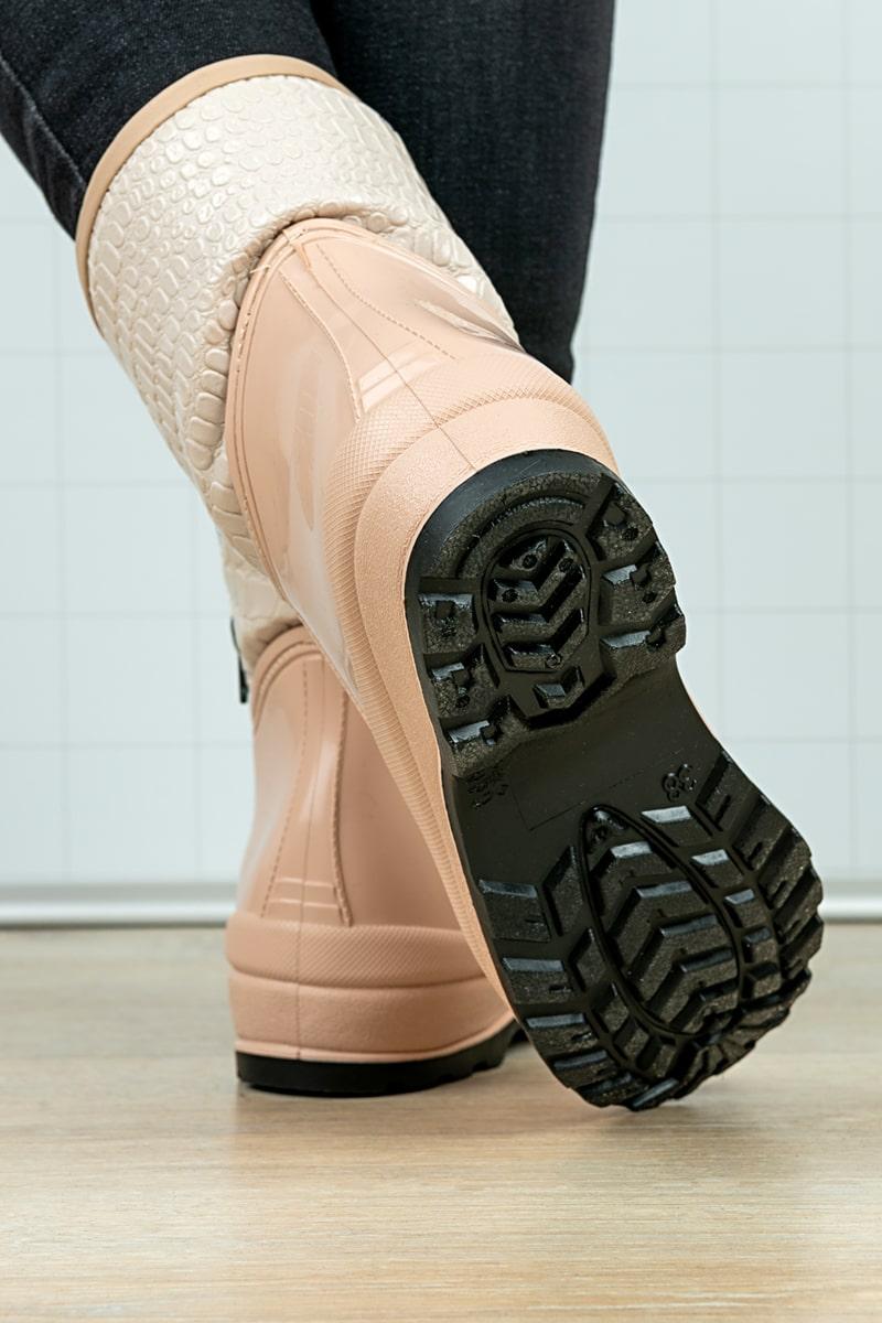 Ботинки резиновые женские, бежевые 546388-045