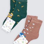 Шкарпетки для хлопчиків махрові, коричневі 20028879-033