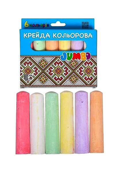 Крейда 6 кольорів, асорті 5025