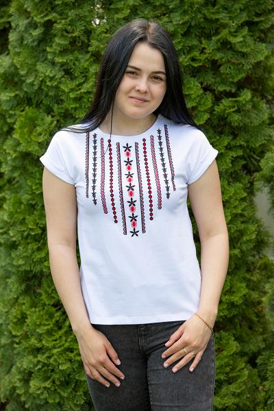 Вишиванка-футболка жіноча, біла 302004111-001