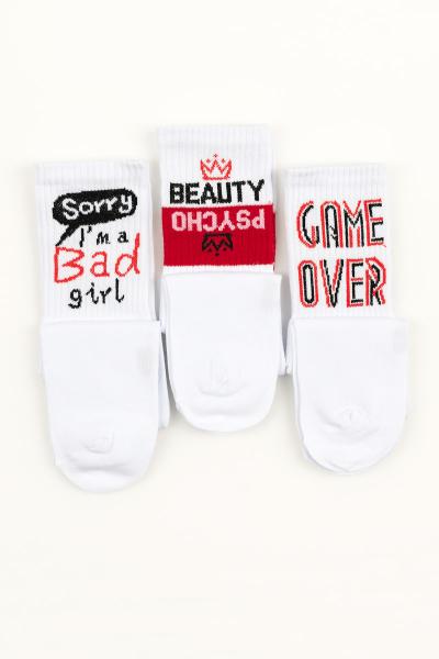 Носки с приколами Game Over, белые 600510507-002