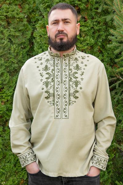Вишиванка чоловіча, оливкова 470144193-125