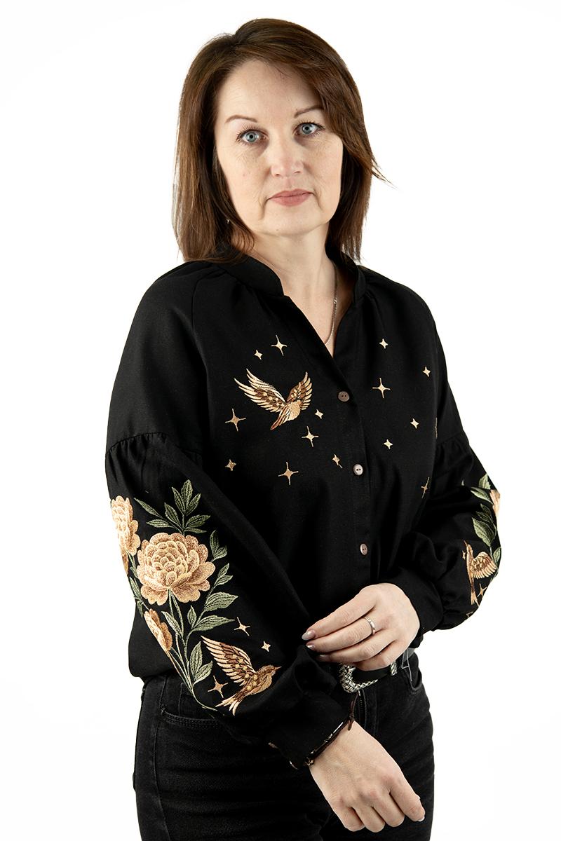 Вишиванка жіноча, чорна 301064193-002