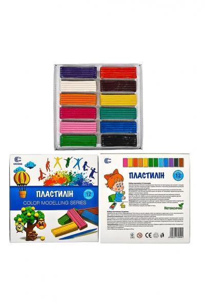 Пластилін 12 кольорів, Класика 900180
